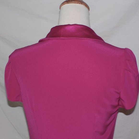 VERDIN Wrap Satin Column Gown Dress Pink NEW Size 4 - Picture 10 of 15